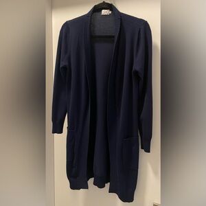 Cielo Deep Blue Open Front Cardigan